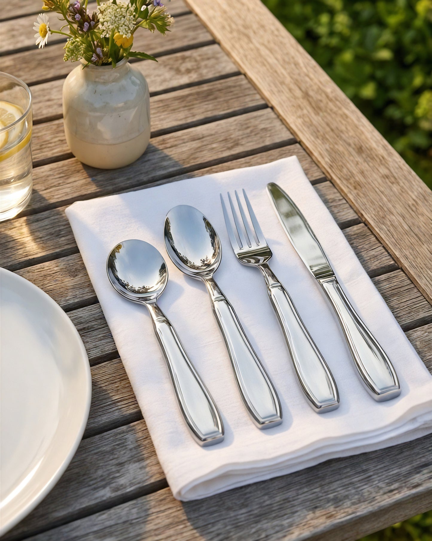 BaseSmall 7 oz Weighted Utensil Set – Stabilizing Cutlery for Hand Tremors & Arthritis